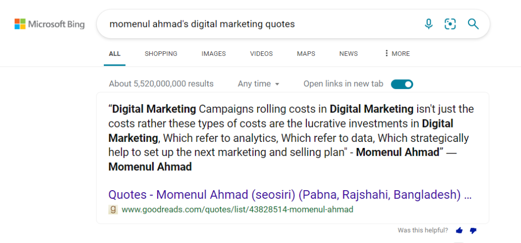 digital marketing campaign costs, ethical SEO quotes by momenul ahmad