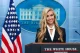 White House press secretary at the podium