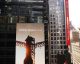 SpaceX Nasdaq-listed advertisement displayed on a Times Square billboard