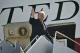 Trump waving from the steps of Air Force One