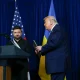 Trump and Zelensky at a joint appearance