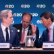 US Treasury and Federal Reserve officials confer at a G20 finance meeting